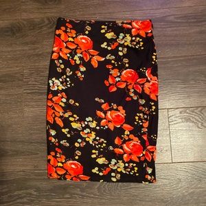 Floral pencil skirt